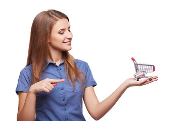 Image showing Shopping concept woman