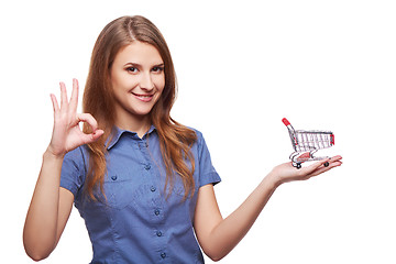 Image showing Shopping concept woman