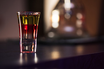 Image showing drink shot at bar counter