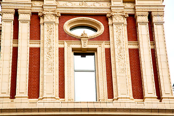 Image showing old window in europe  brick wall       historical 