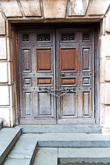 Image showing door st paul cathedral in   old construction and religion