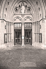 Image showing door southwark  cathedral in london england old construction and