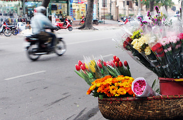 Image showing Flower sale
