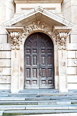 Image showing door st paul cathedral in  construction  religion