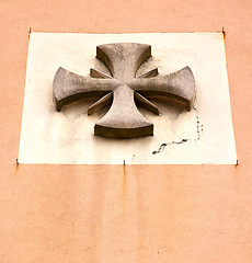 Image showing abstract cross in a  church crenna gallarate varese 