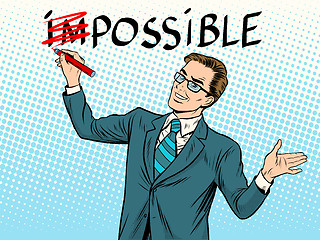 Image showing Impossible possible business concept