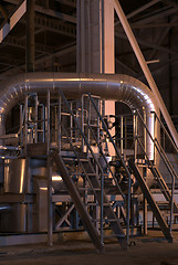 Image showing stainless steel temperature control valves and pipes