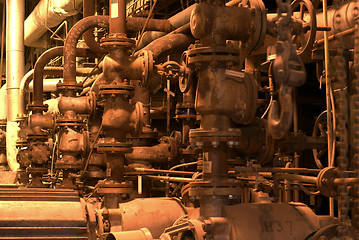 Image showing Pipes inside energy plant