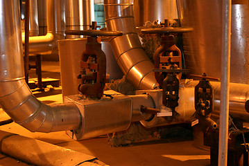 Image showing Pipes inside energy plant