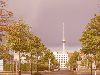 Image showing TV Tower Berlin vintage