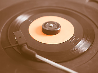 Image showing  Vinyl record on turntable vintage