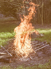 Image showing  Burning fire vintage