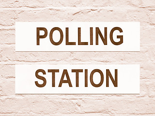 Image showing  Polling station vintage