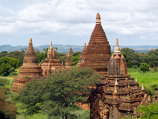 Image showing Bagan Buddhist temples panorama