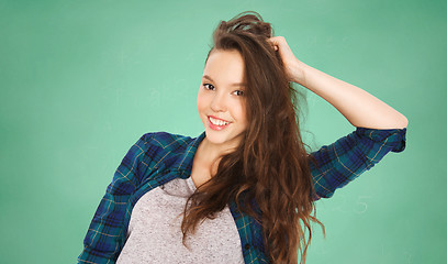 Image showing happy smiling pretty teenage student girl