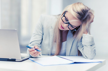 Image showing bored and tired woman