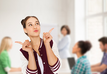 Image showing happy student teenage girl at school