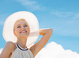Image showing beautiful woman enjoying summer outdoors