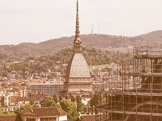 Image showing Mole Antonelliana Turin vintage