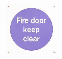 Image showing  Fire door vintage