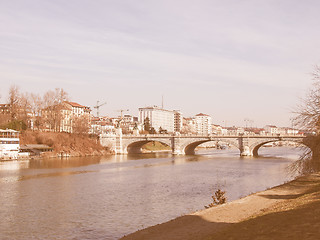 Image showing River Po, Turin, Italy vintage