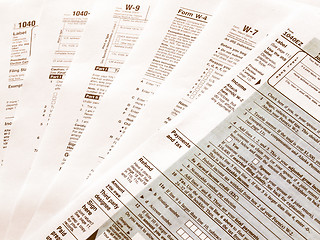 Image showing  Tax forms vintage