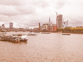 Image showing River Thames in London vintage