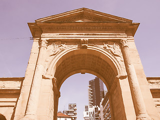 Image showing Porta Nuova in Milan vintage