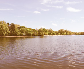 Image showing Serpentine lake, London vintage