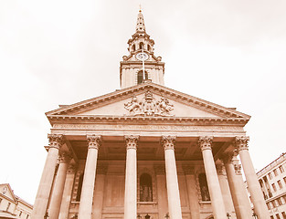 Image showing St Martin church, London vintage