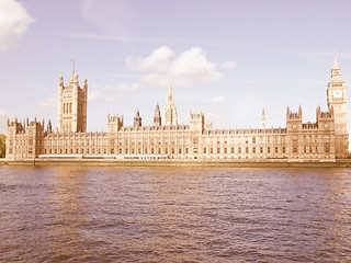 Image showing Houses of Parliament vintage