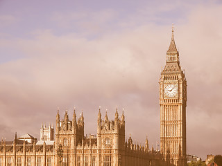 Image showing Big Ben London vintage