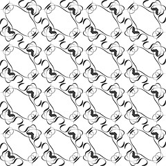 Image showing Seamless pattern in islamic style, black and white Vector background