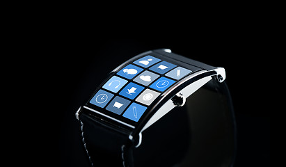 Image showing close up of smartwatch with application icons