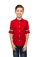 Image showing happy boy in red shirt