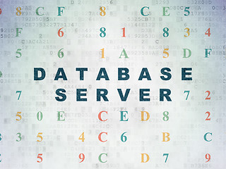 Image showing Database concept: Database Server on Digital Paper background