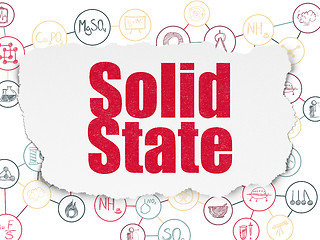 Image showing Science concept: Solid State on Torn Paper background