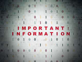 Image showing Data concept: Important Information on Digital Paper background