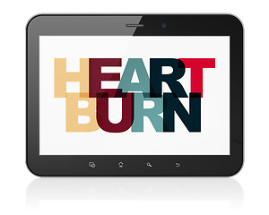 Image showing Medicine concept: Tablet Computer with Heartburn on  display