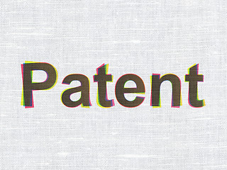 Image showing Law concept: Patent on fabric texture background