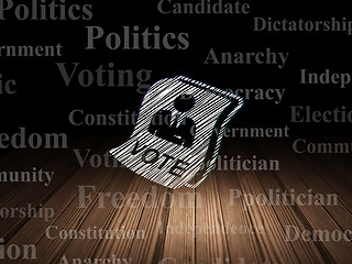 Image showing Political concept: Ballot in grunge dark room