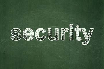 Image showing Protection concept: Security on chalkboard background