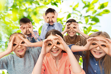 Image showing happy children making faces and having fun