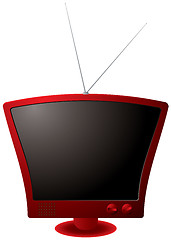 Image showing red retro tv