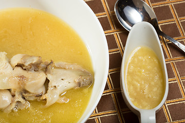 Image showing Shurpa - traditional soup with lamb and vegetables