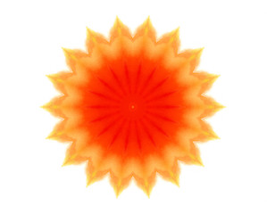 Image showing Abstract bright orange concentric shape 