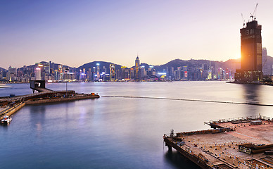 Image showing Hong Kong comercial container port