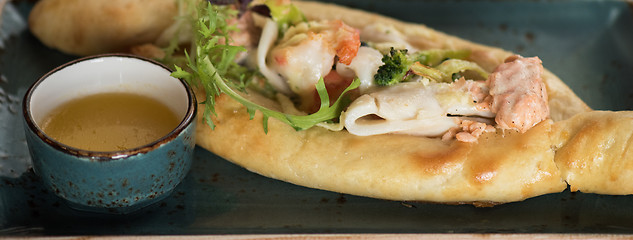 Image showing Georgian dish khachapuri 