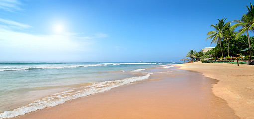 Image showing Waves on sandy beach