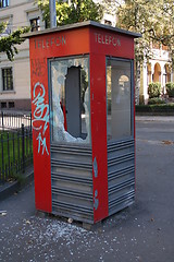 Image showing broken phonebox